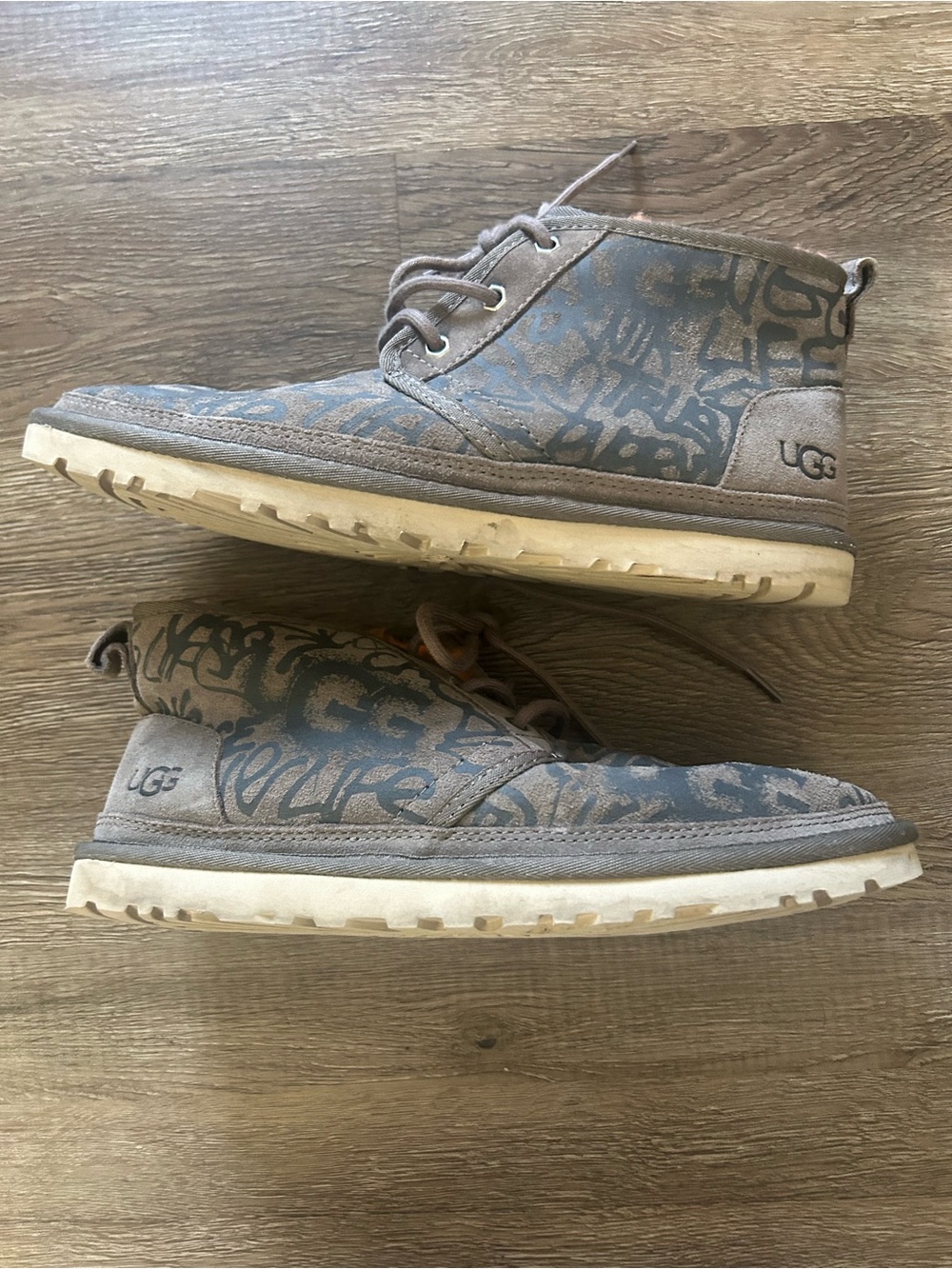 UGG Men’s Taupe Brown Graffiti Chukka Boots